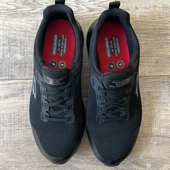 SOLD SOLD SOLD 👟Skechers 👟WORK Wide Fit Slip Resistant Slip On SneakersSize 8 - Picture 6 of 10